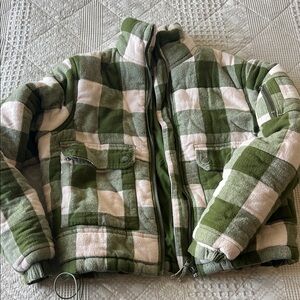 Urban Outfitters BDG Olive and White Plaid Jacket